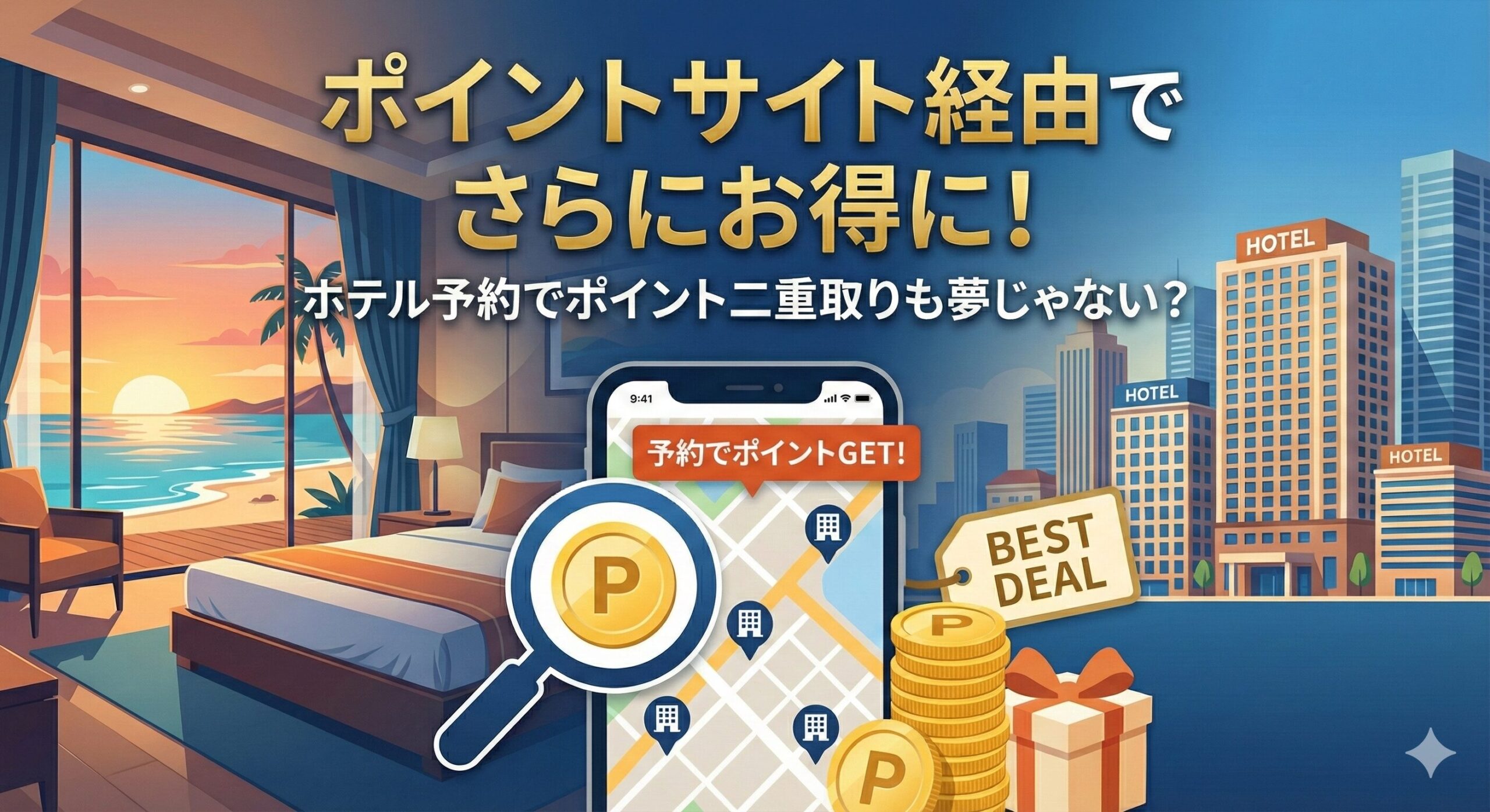 ホテル予約でポイントサイトを経由するともっとお得に