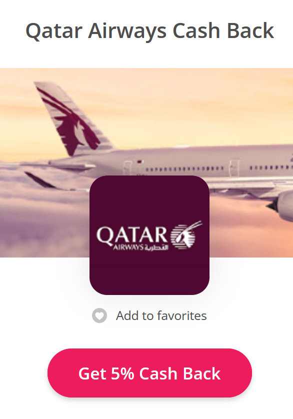 カタール航空の航空券がTopcashback経由で5%オフになる